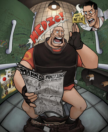 full body commission, complex bg