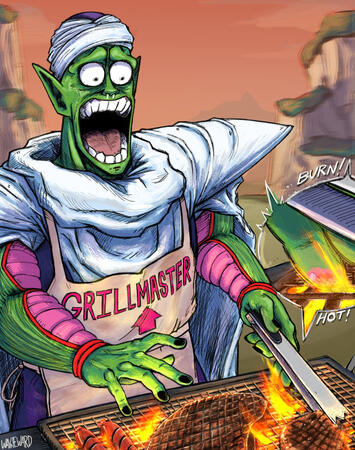 half body commission, complex BG