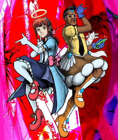 full body commission, extra character